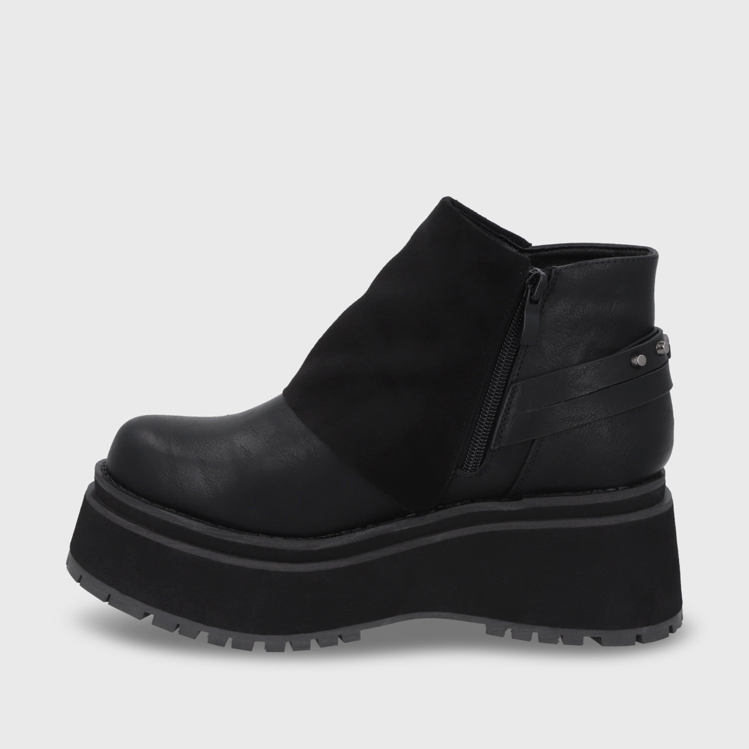 Botin Plataforma Negro Mujer 1509B - Gotta Perú