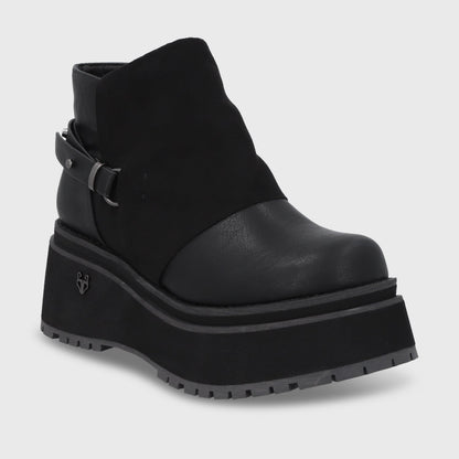Botin Plataforma Negro Mujer 1509B - Gotta Perú