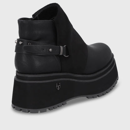 Botin Plataforma Negro Mujer 1509B - Gotta Perú