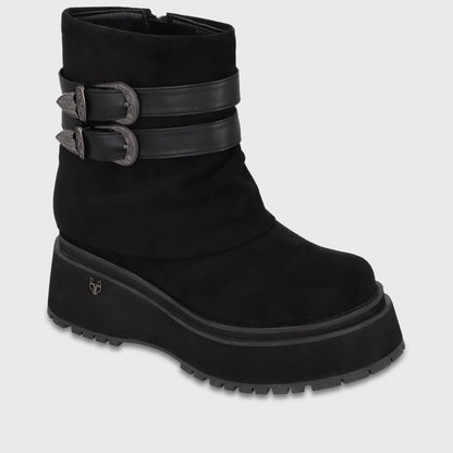 Botin Plataforma Negro Mujer 1509F01