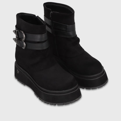 Botin Plataforma Negro Mujer 1509F01