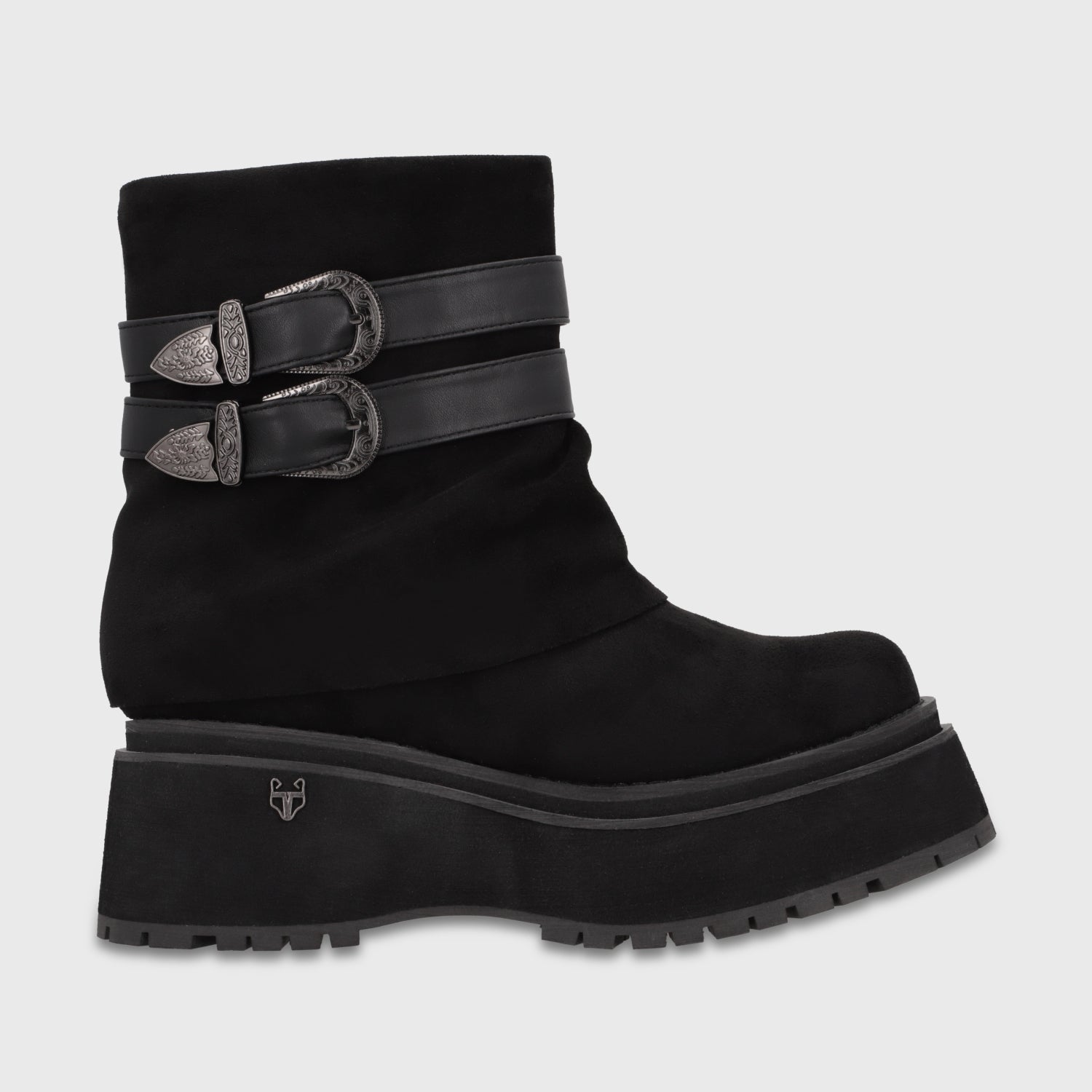 Botin Plataforma Negro Mujer 1509F01