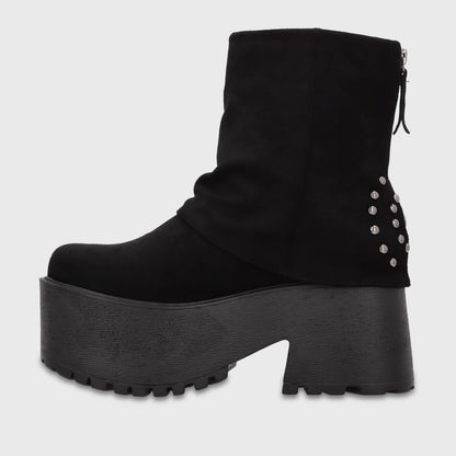 Botin Plataforma Negro Mujer 1517A01