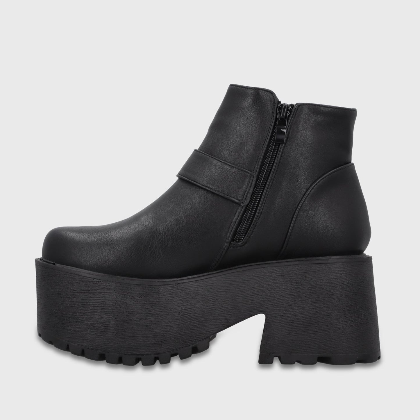 Botin Plataforma Negro Mujer 1517B01