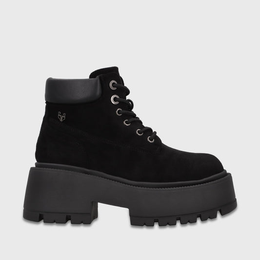 Botin Plataforma Negro Mujer 6585001