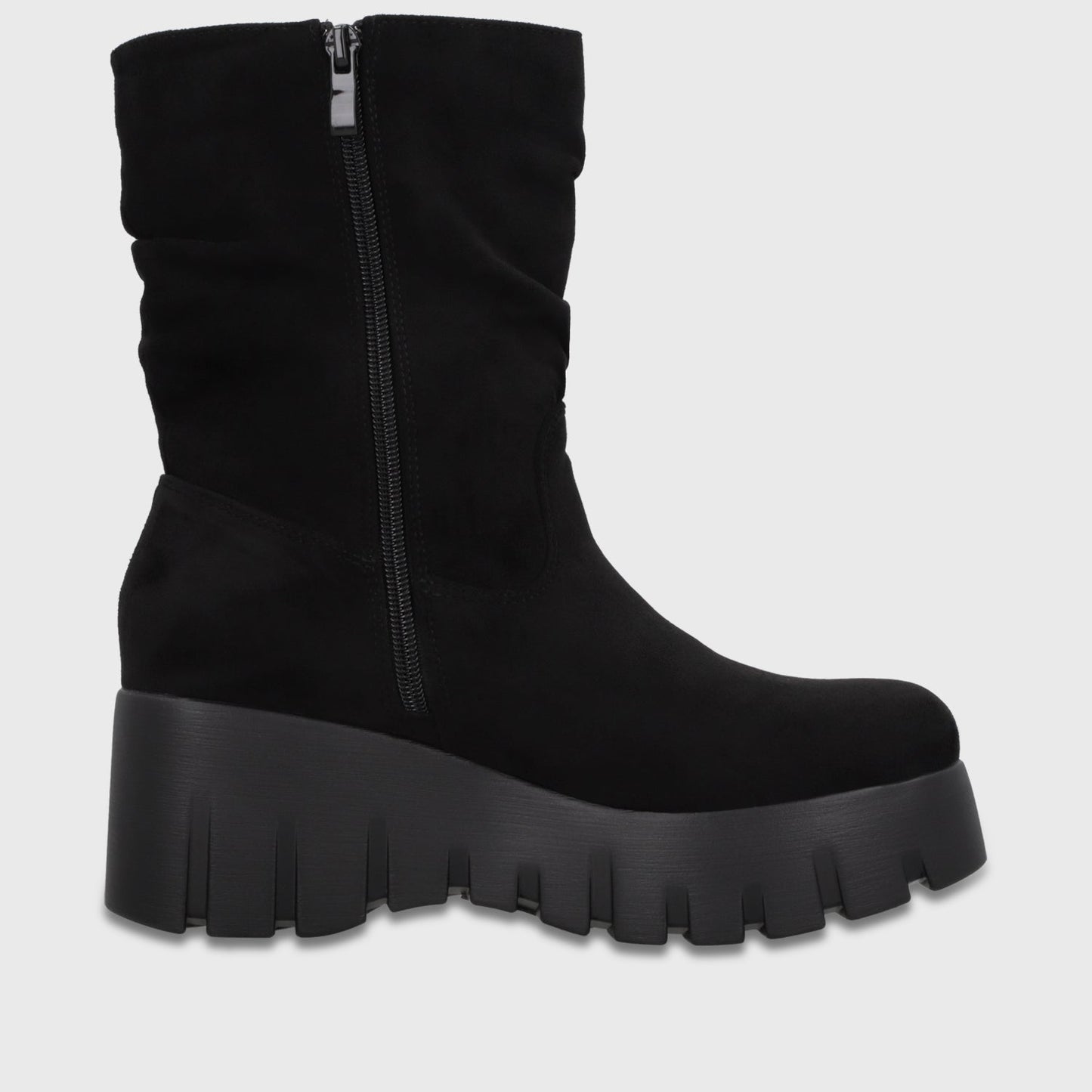 Botin Plataforma Negro Mujer 65890