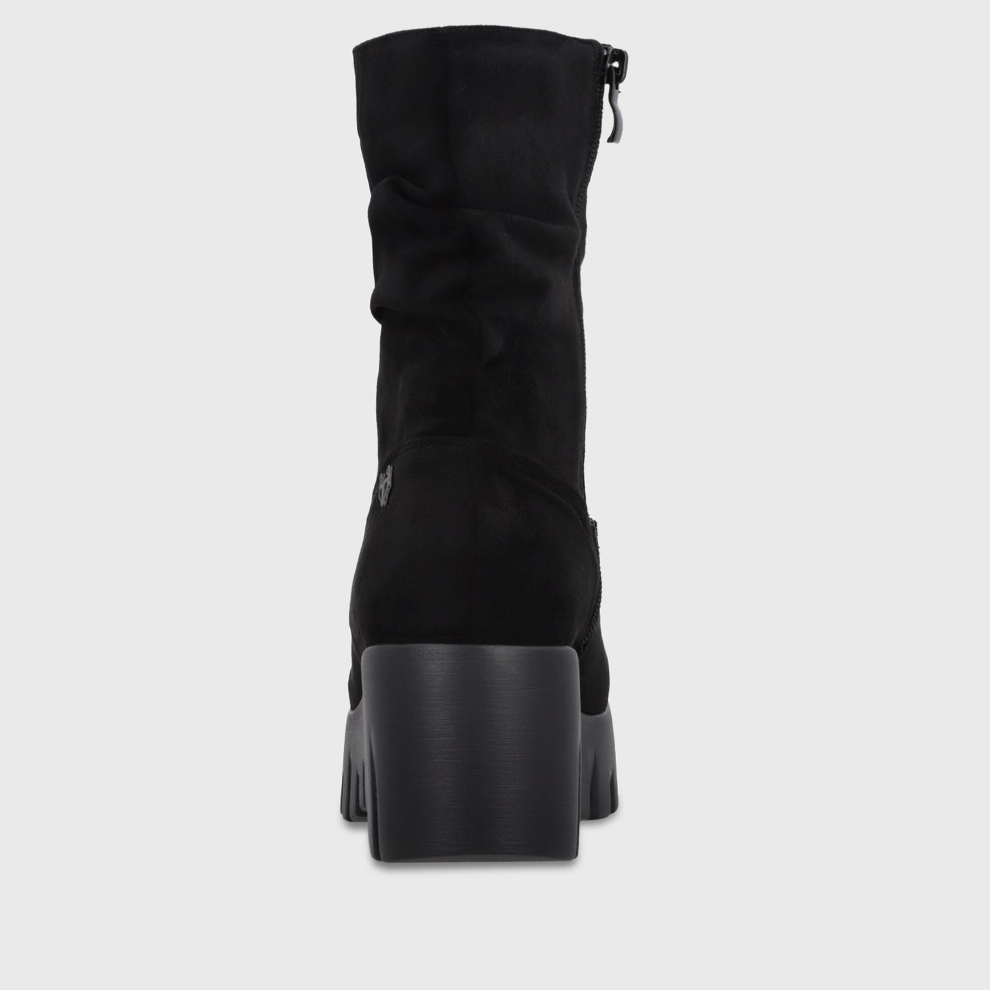 Botin Plataforma Negro Mujer 65890