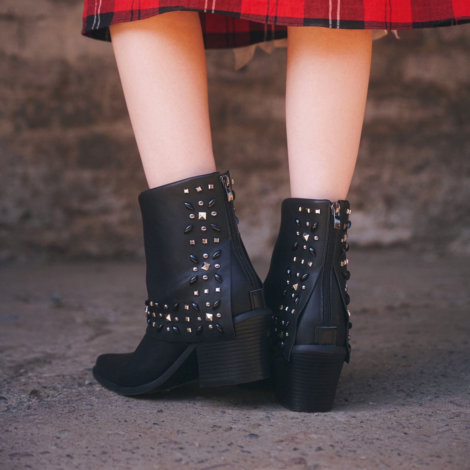 Botin Taco Negro Mujer 33768 - Gotta Perú