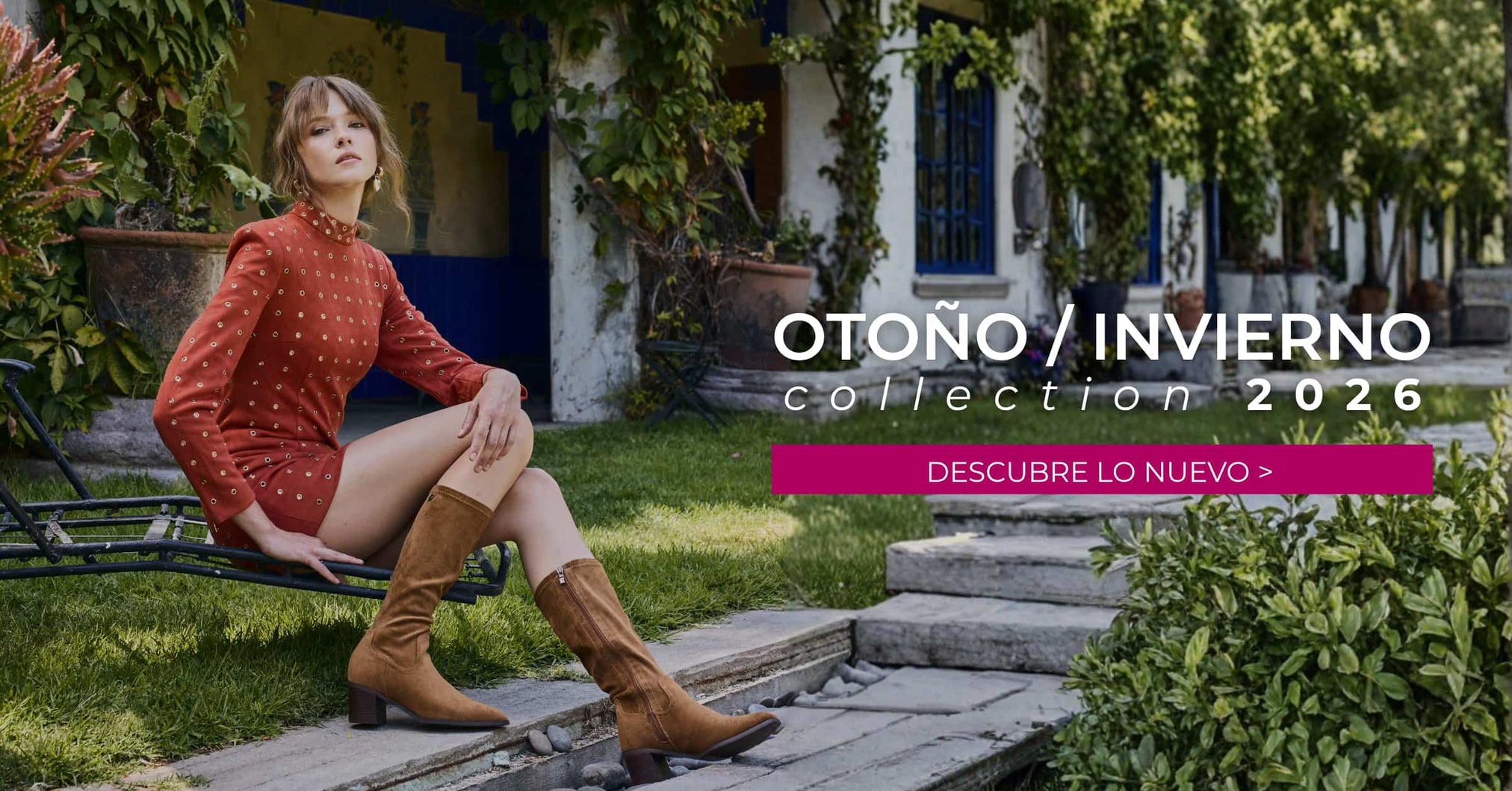 Descubre la nueva colección Otoño Invierno 2026 para mujer con botas, botines, zapatos y zapatillas diseñadas para las tendencias de la temporada.
