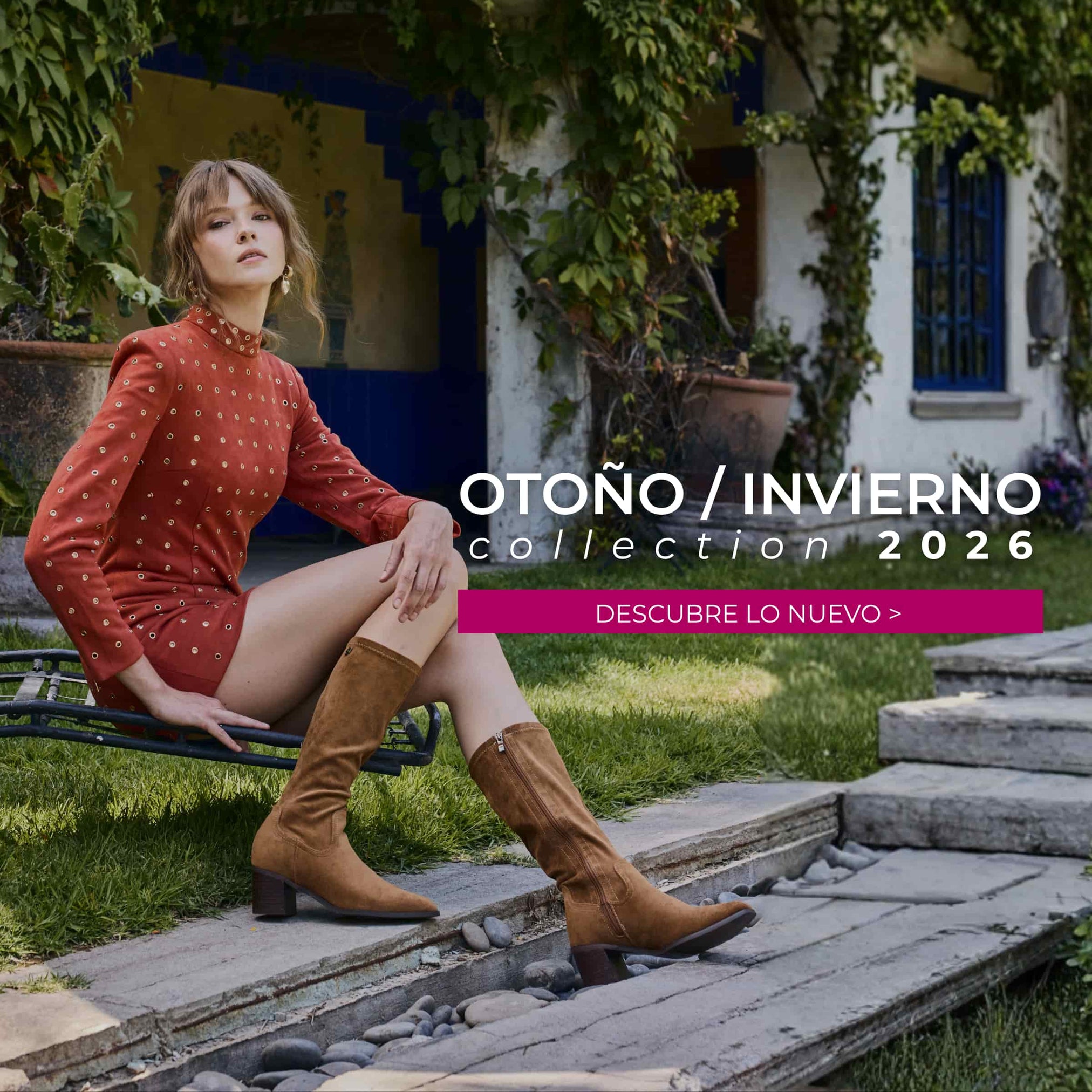 Descubre la nueva colección Otoño Invierno 2026 para mujer con botas, botines, zapatos y zapatillas diseñadas para las tendencias de la temporada.