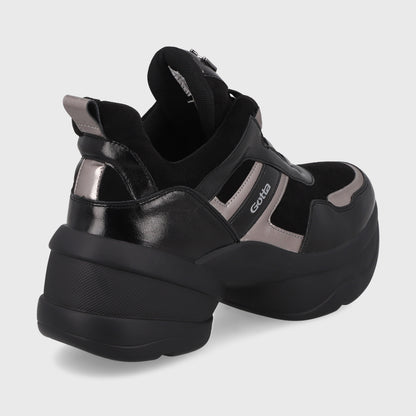 Zapatilla Plataforma Negra Mujer 13162