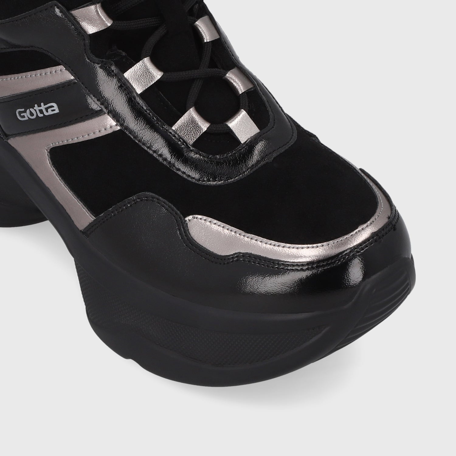 Zapatilla Plataforma Negra Mujer 13162