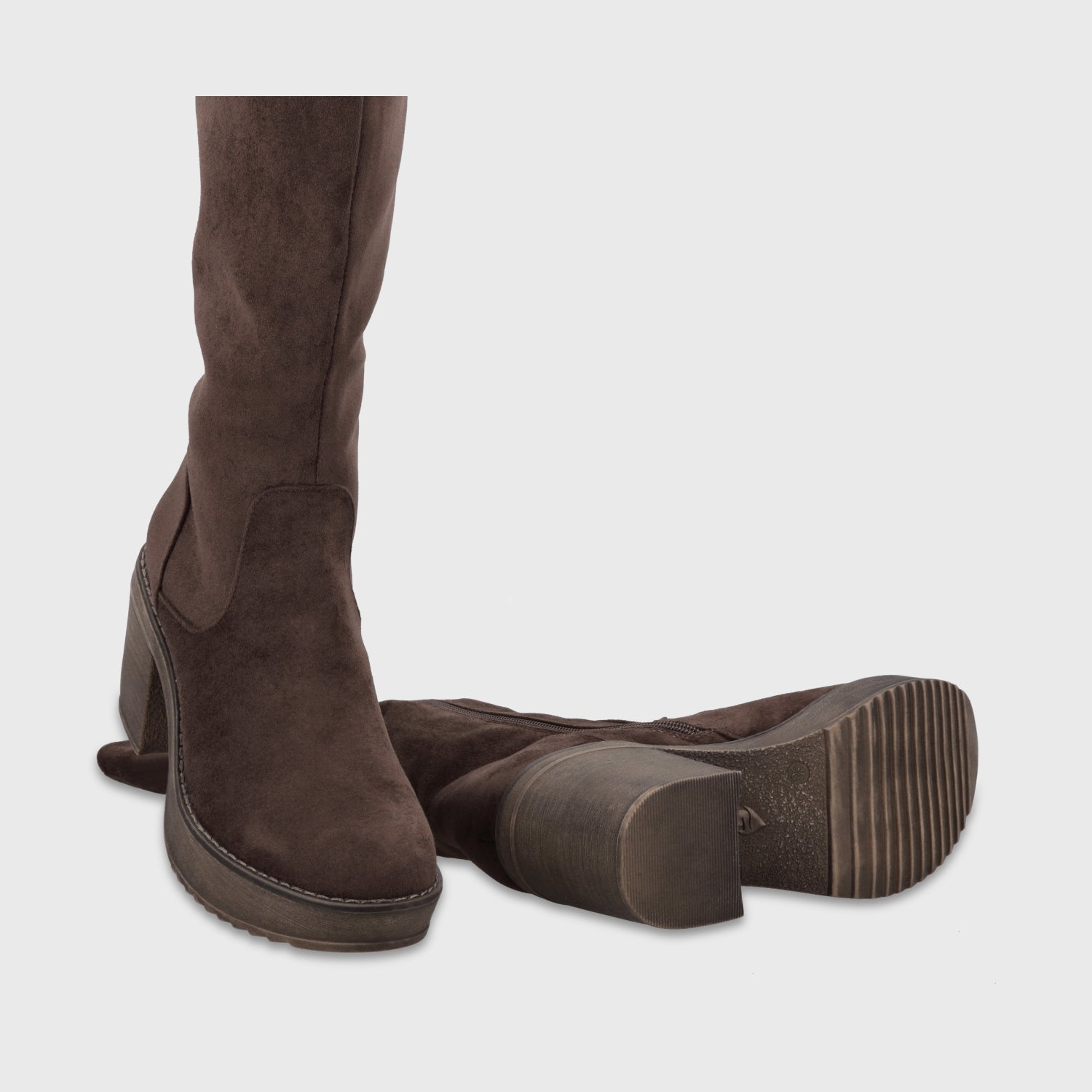 Bota Plataforma Café Mujer 13501