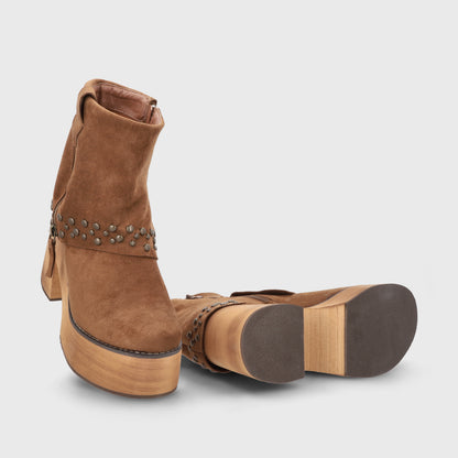 Botín Plataforma Camel Mujer 15045
