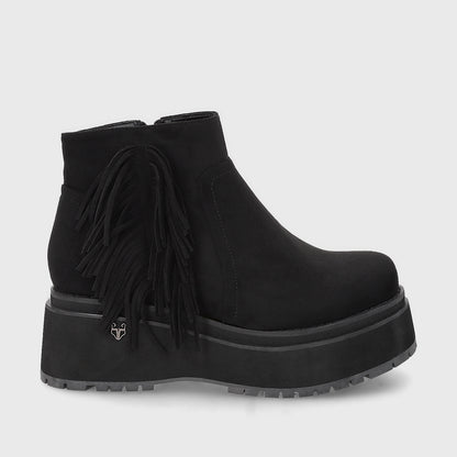 Botin Plataforma Negro Mujer 1509A