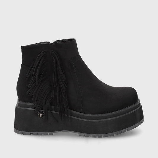 Botin Plataforma Negro Mujer 1509A