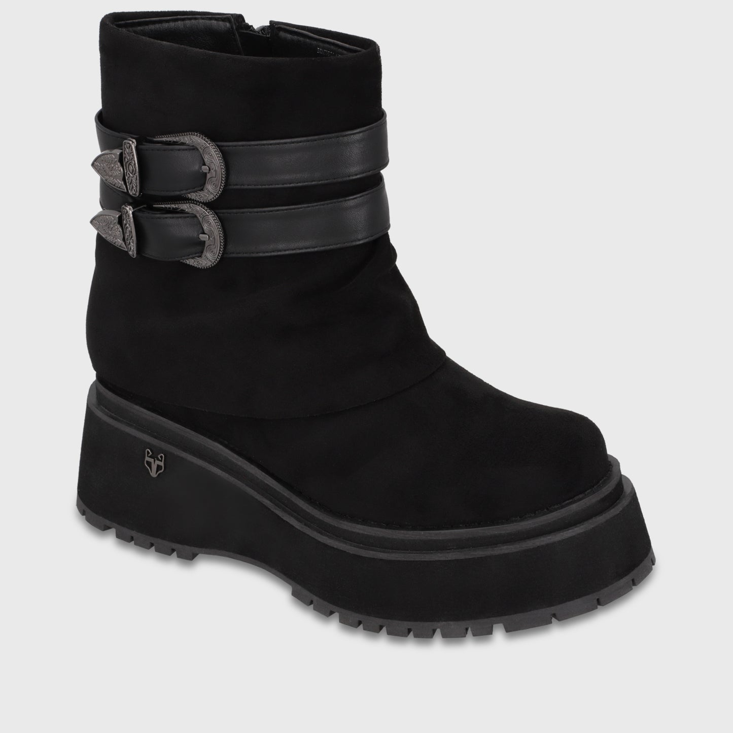 Botin Plataforma Negro Mujer 1509F01