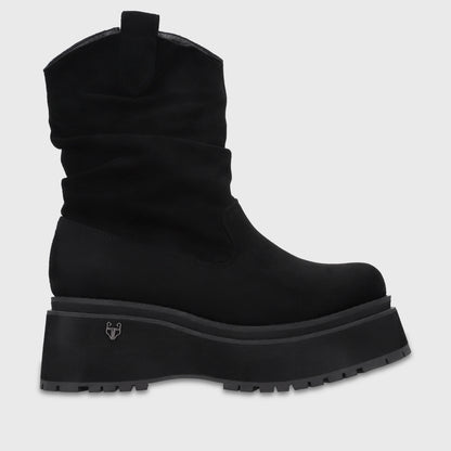 Bota Plataforma Negra Mujer 1509G01