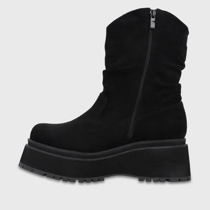 Bota Plataforma Negra Mujer 1509G01