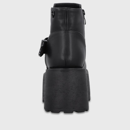 Botin Plataforma Negro Mujer 1517B01