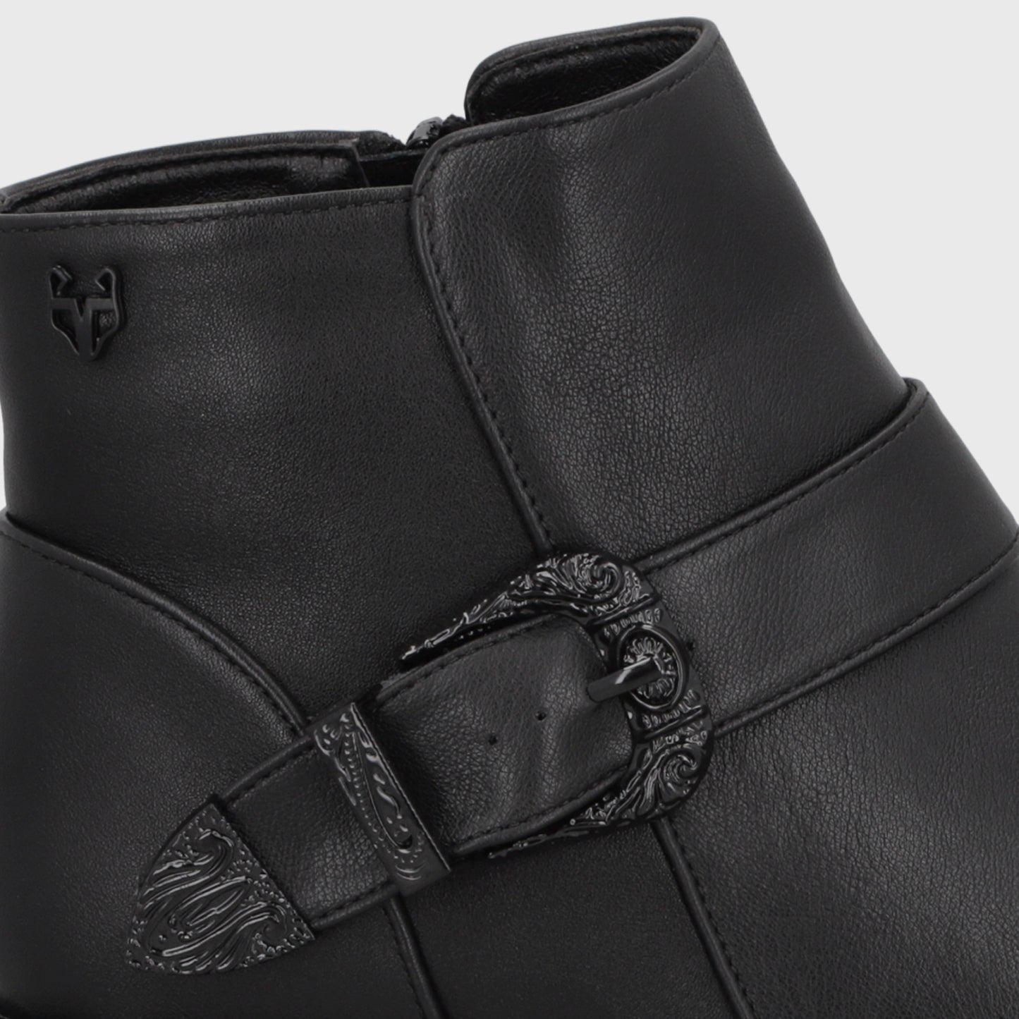 Botin Plataforma Negro Mujer 1517B01