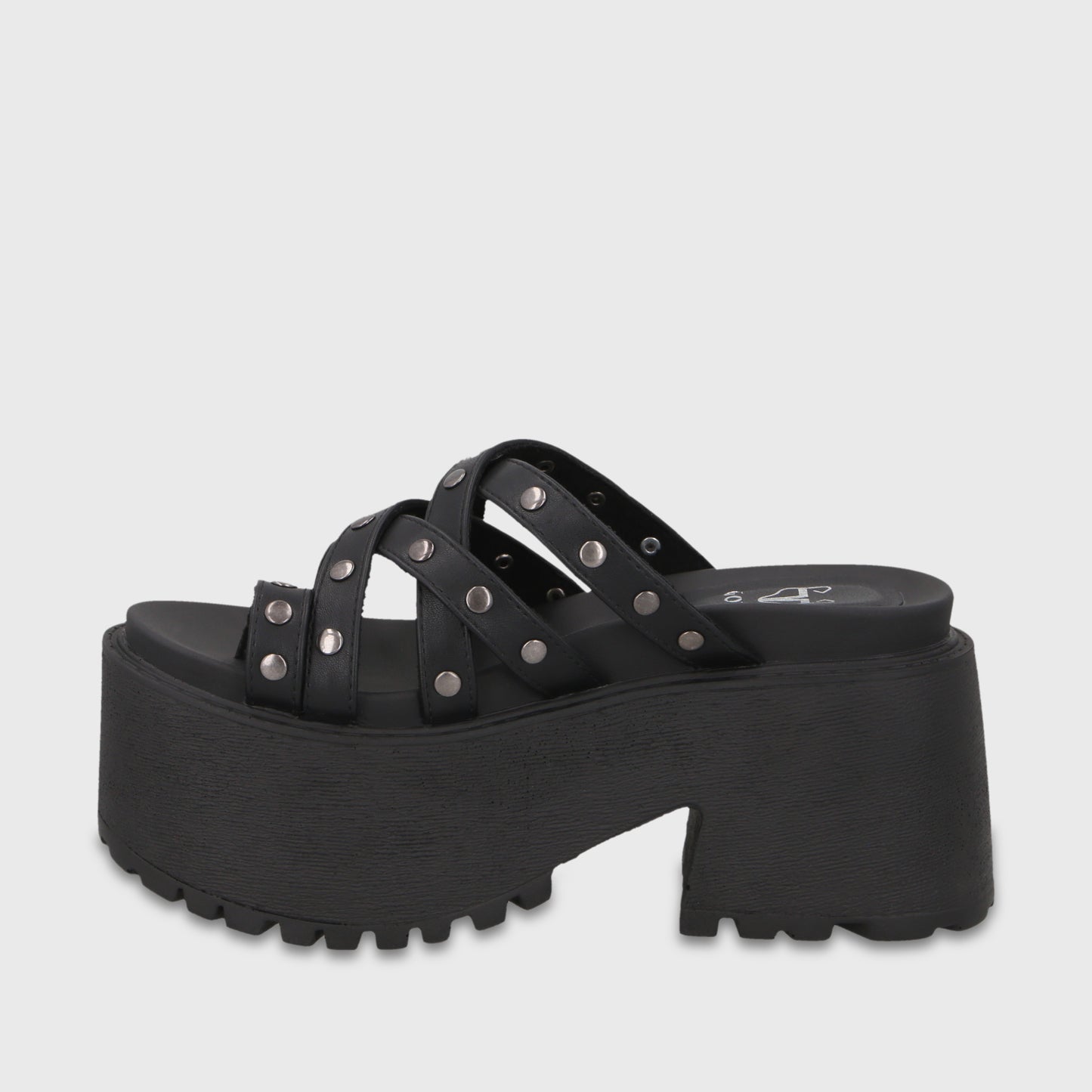 Sandalia Plataforma Negra Mujer 1567F