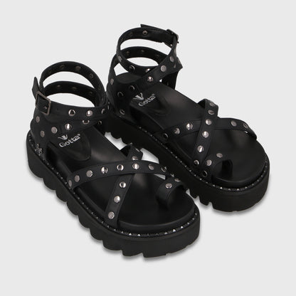 Sandalia Negra Mujer 1573H