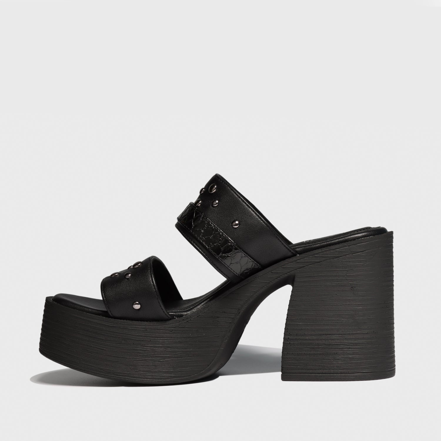 Sandalia Negra Mujer 25411