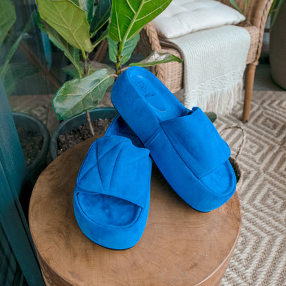 Sandalia Plataforma Azul Mujer 25520