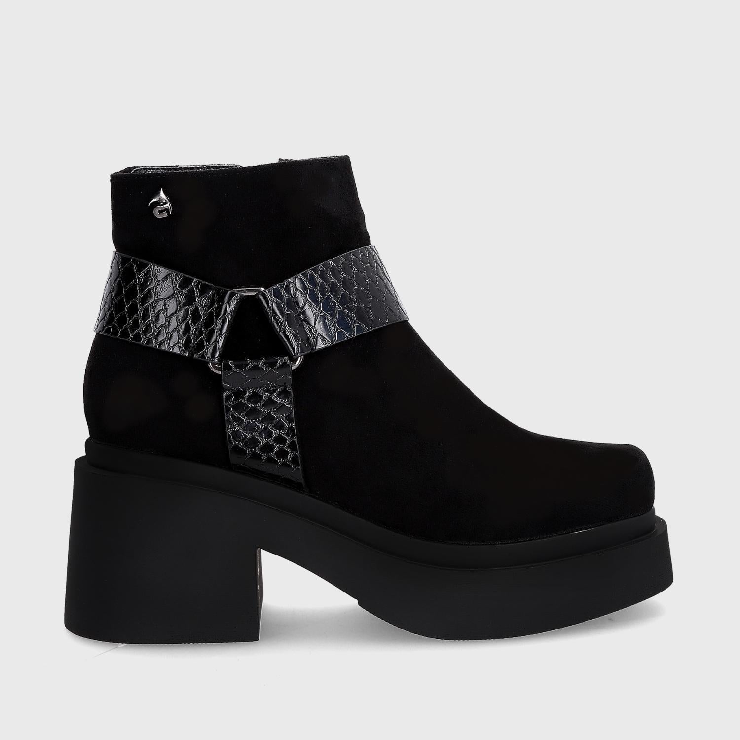 Botín Taco Negro Mujer 25673