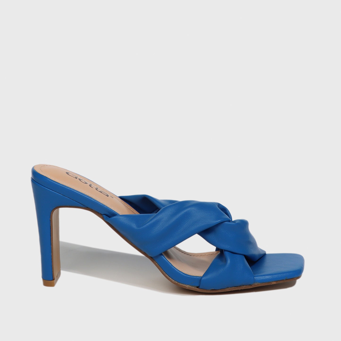 Sandalia Taco Azul Mujer 25700