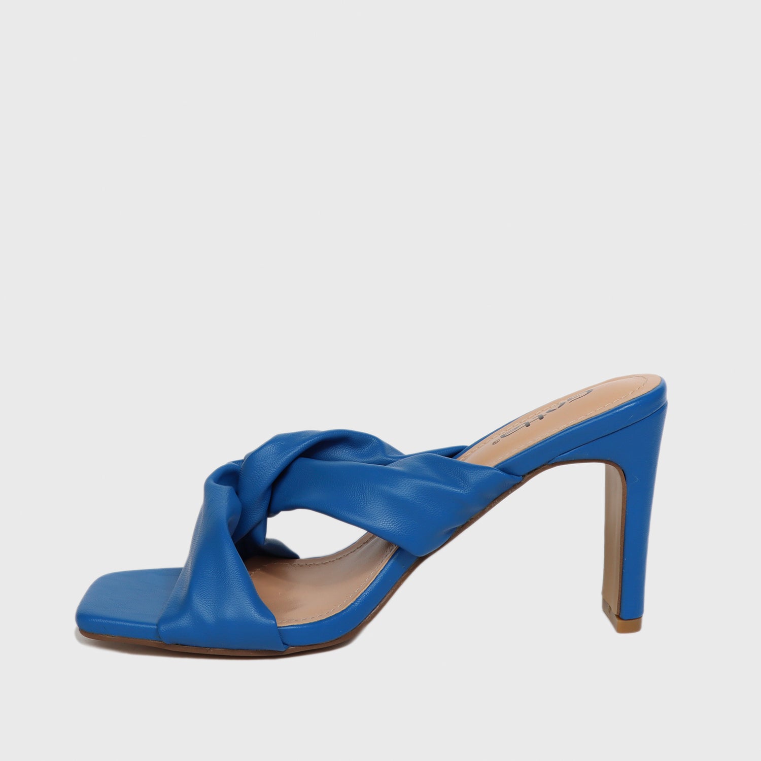 Sandalia Taco Azul Mujer 25700