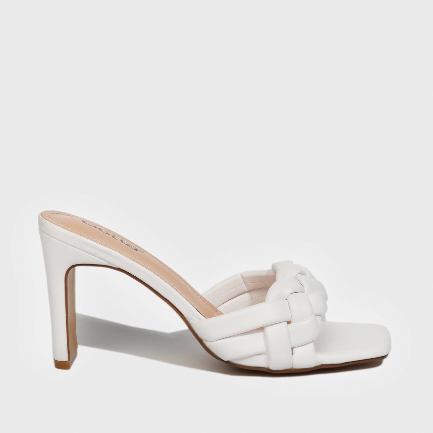 Sandalia Taco Blanca Mujer 25701