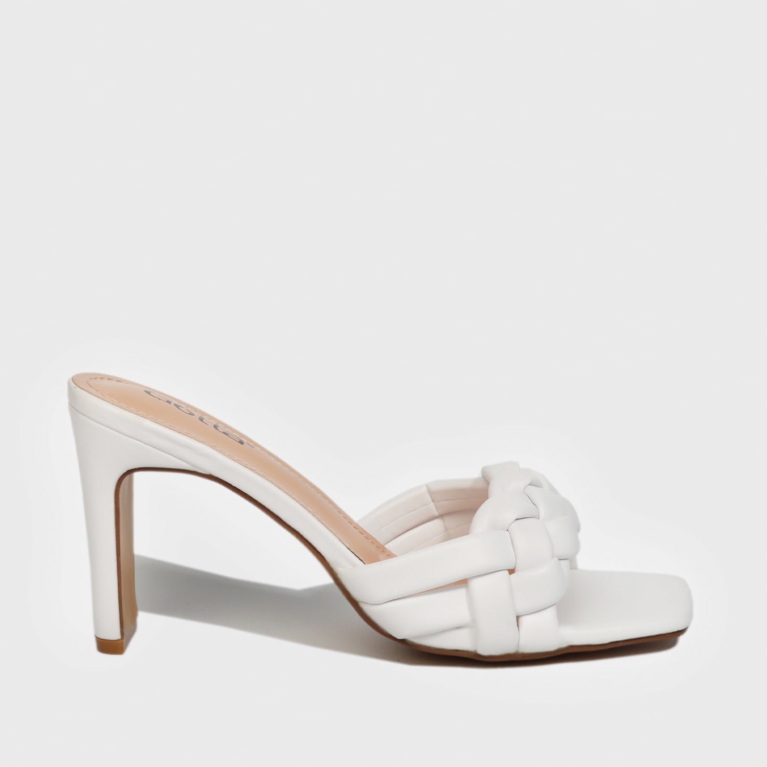 Sandalia Taco Blanca Mujer 25701