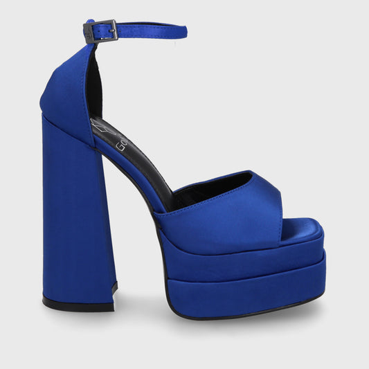 Sandalia Plataforma Azul Mujer 25911