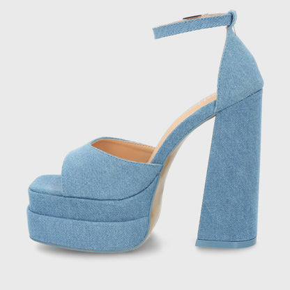 Sandalia Plataforma Denim  Mujer 25911