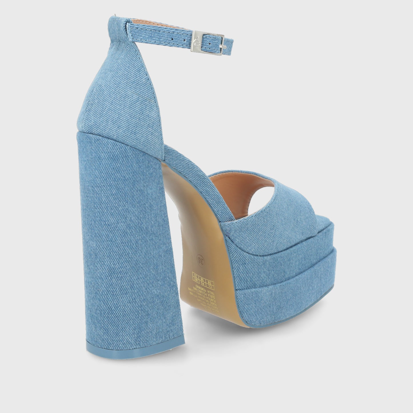 Sandalia Plataforma Denim  Mujer 25911