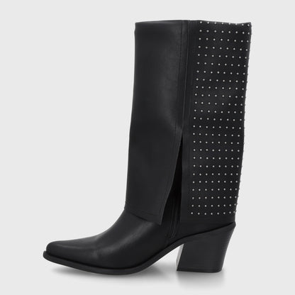 Bota Taco Negra Mujer 33769