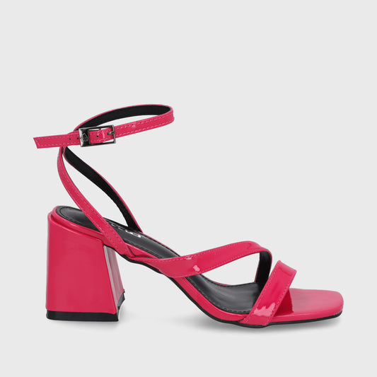 Sandalia Taco Fucsia Mujer 35132