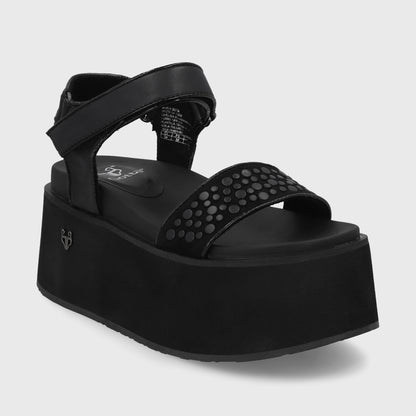 Sandalia Negra  Mujer 35185