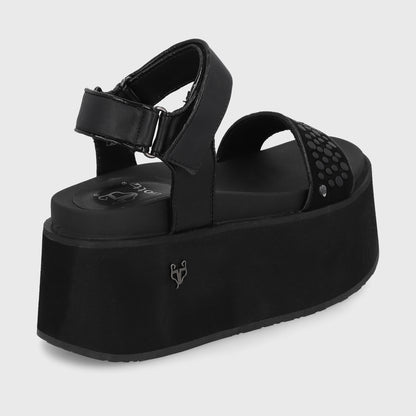 Sandalia Negra  Mujer 35185