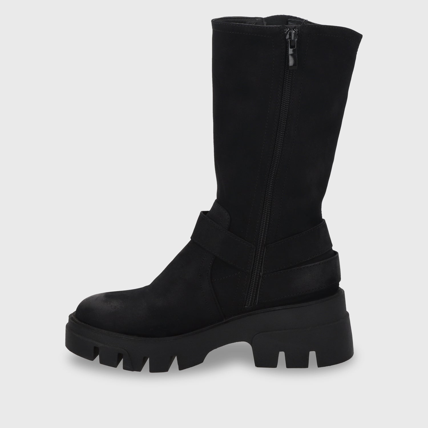 Bota Plataforma Negra Mujer 35985