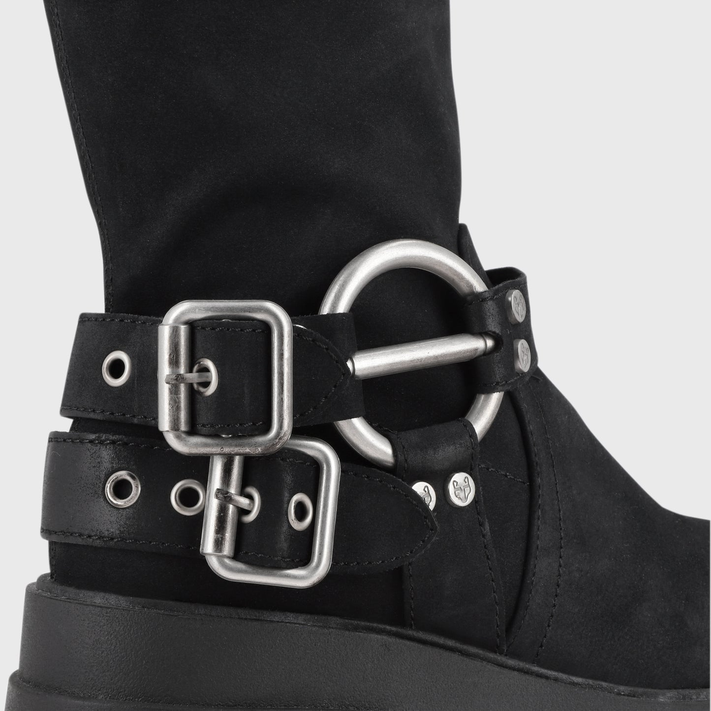 Bota Plataforma Negra Mujer 35985