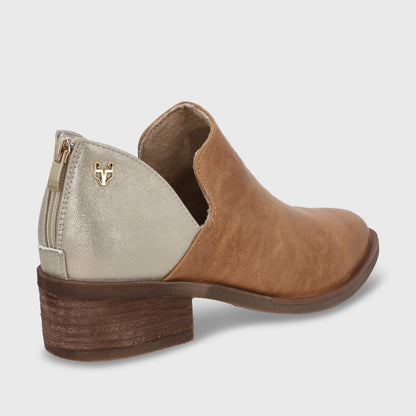 Zapato Taco Beige Mujer 43108