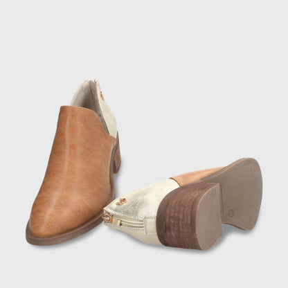 Zapato Taco Beige Mujer 43108