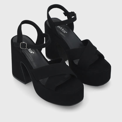 Sandalia Negra  Mujer 45701