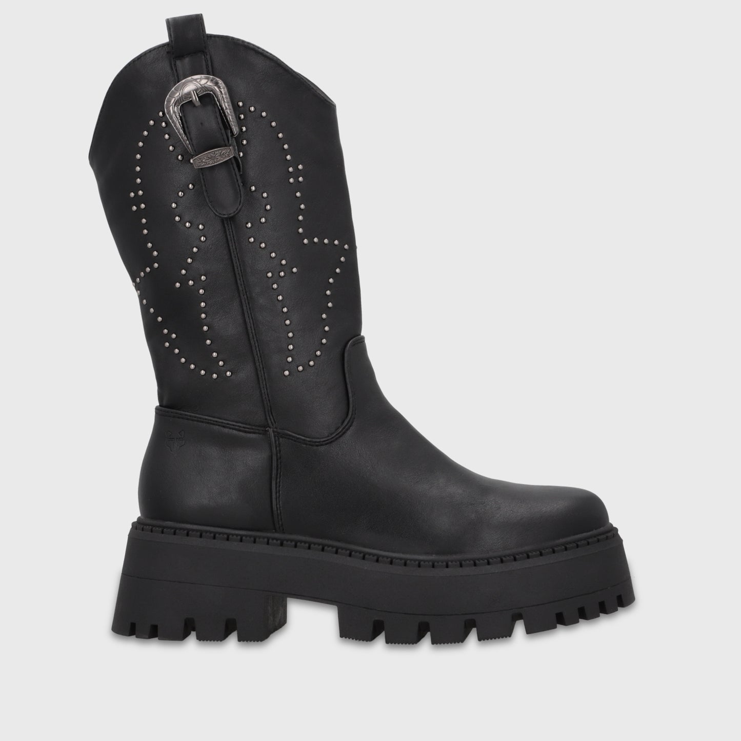 Bota Plataforma Negra Mujer 45807