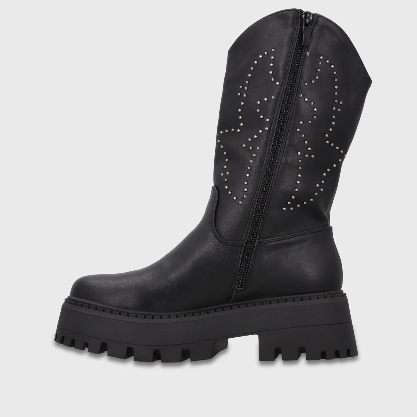 Bota Plataforma Negra Mujer 45807