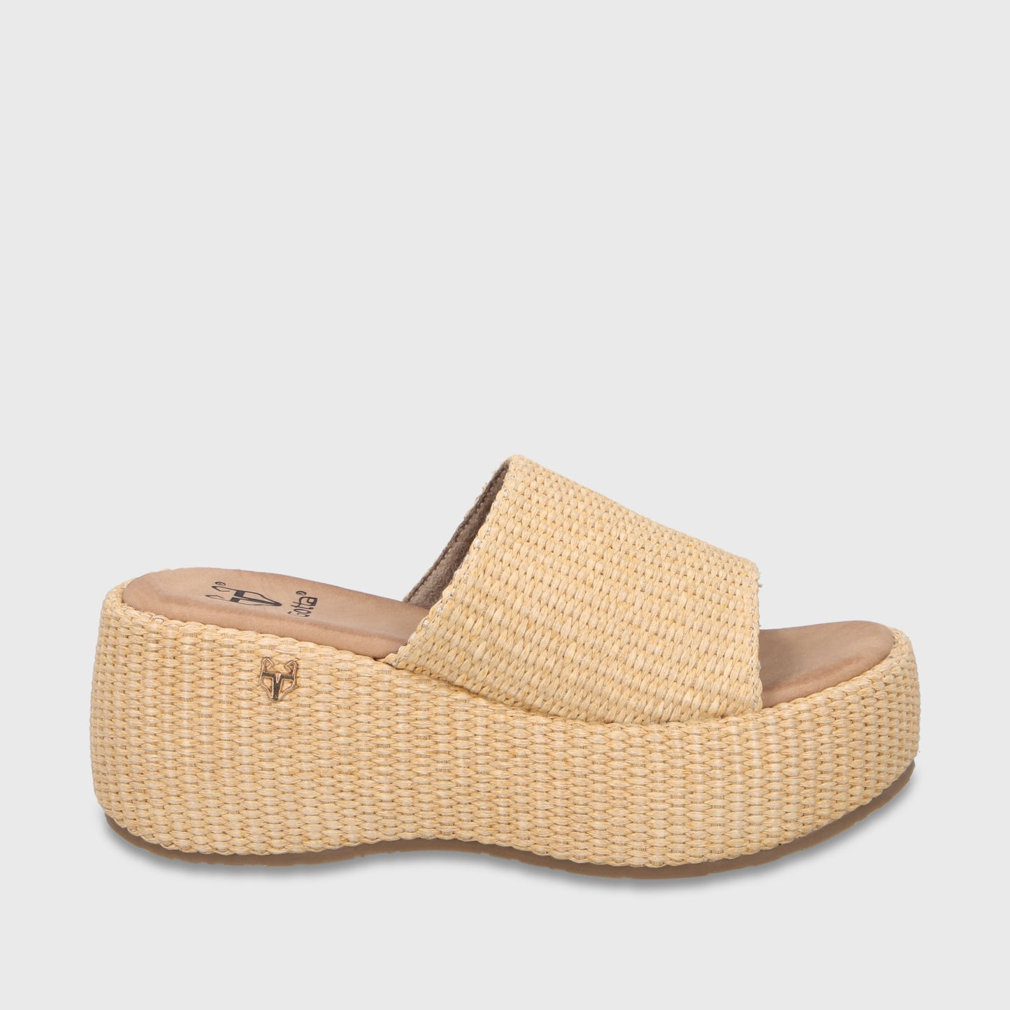 Sandalia Plataforma Beige Mujer 45824