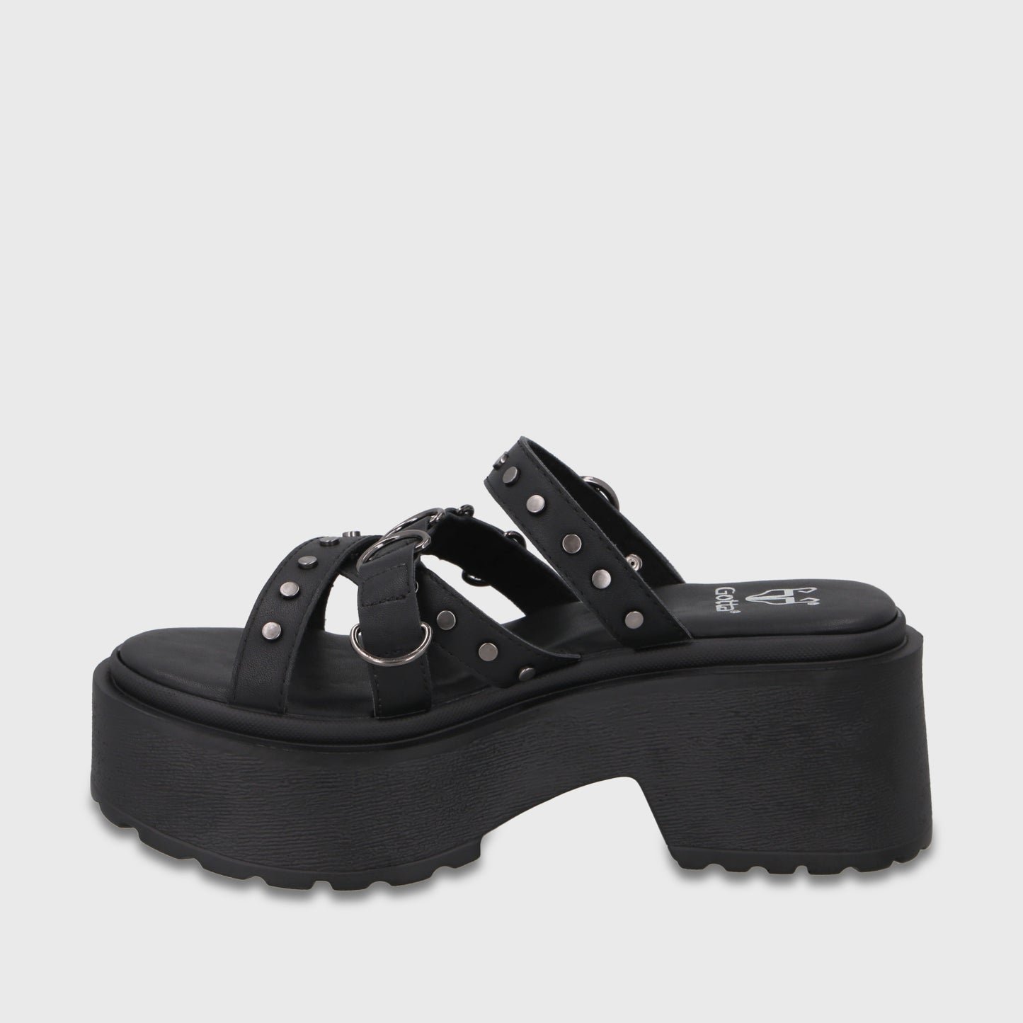 Sandalia Plataforma Negra Mujer 45987